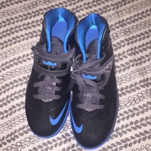 Gray/Blue Kids Nike Lebrons